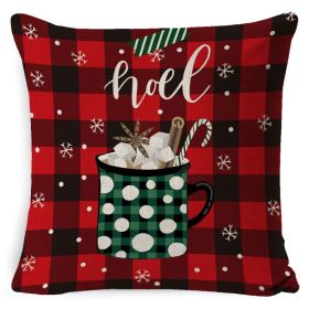 Christmas Linen Printing Decoration Pillowcase (Option: 50 Style-45x45cm)