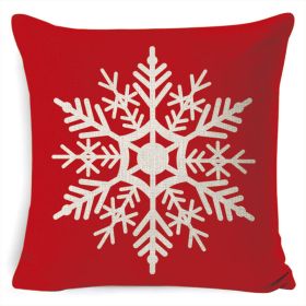 Christmas Linen Printing Decoration Pillowcase (Option: Style 7-45x45cm)