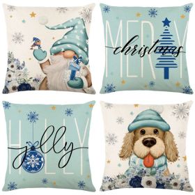 Home Christmas Decorative Printed Pillowcase (Option: Model 8-4 PCS)