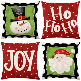 Home Christmas Decorative Printed Pillowcase (Option: Style 15-4 PCS)