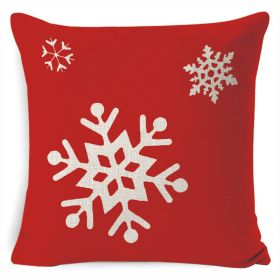 Christmas Linen Printing Decoration Pillowcase (Option: Style 4-45x45cm)