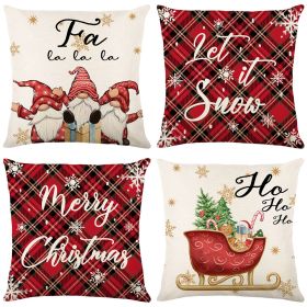 Home Living Room Decoration Christmas Pillow Cover (Option: Combination Style 1)