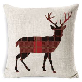 Christmas Linen Printing Decoration Pillowcase (Option: Style 22-45x45cm)