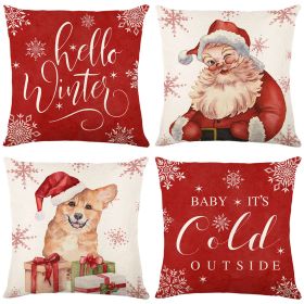 Home Living Room Decoration Christmas Pillow Cover (Option: Combination Style 2)