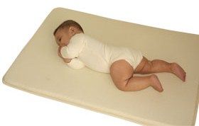 Organic Wool Topped 1" Latex Infant Mattress (size: Baby Bunk 15 x 35")