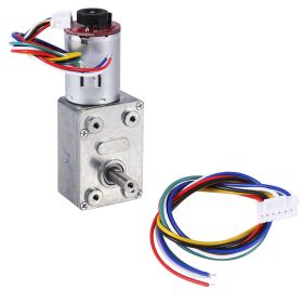 DC 12V Geared Motor High Torque Reduction Motor with Encoder Srong Self locking(100RPM) (Option: 10RPM)