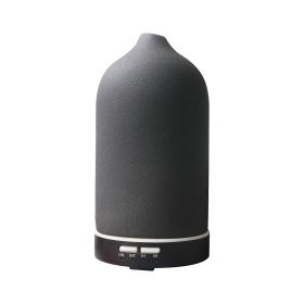 5 Colors Humificador  Ceramic Aroma Diffuser Ultrasonic Diffusers Ceramic Humidifier (Option: EU-Black)