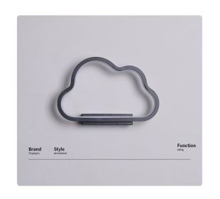 Bedroom Bed Background Wall Decoration Simple Children's Cloud Led Wall Lamp (Option: Black-Tricolor light)