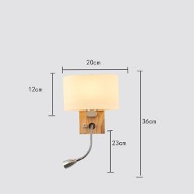 Interior Wall Lights Led Hotel Rooms Headboard Wood Art Bedroom (Option: Style1063-No bulb)