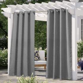 Solid Color Outdoor Waterproof And Sun Protection UV Protection High Precision Black Silk Shading Curtain (Option: Gray-107 âˆšÃ³ 164cm)