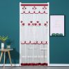 Double Yarn Door Curtain Anti-mosquito Flowers Embroidery Mute Bedroom Living Room Bathroom Universal Partition Home Decoration