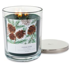 Perfect Present Indoor/Outdoor Home Decor 3-Wick 16 oz Jar Candle (Color: As pic show, Type: Pine)