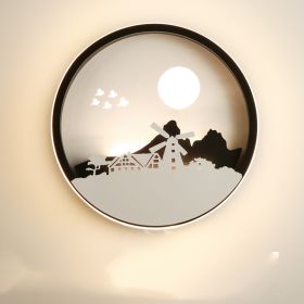 Modern Simple Bedroom Bedside Wall Lamp (Option: Idyllic life-Tricolor dimming)