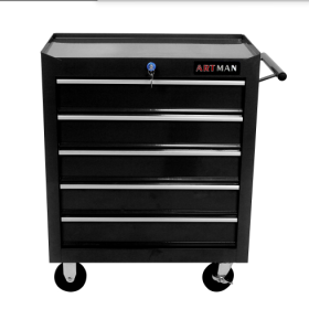 Metal Tool Storage Cart (Color: Black)