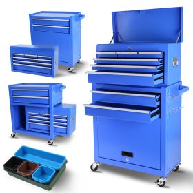 Metal Tool Storage Box (Color: Blue)