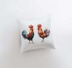 Watercolor Roosters | Gifts | Brid Prints | Bird Decor |Accent Pillow Covers | Throw Pillow Covers | Pillow | Room Decor | Bedroom Decor