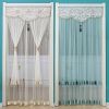 Double Yarn Door Curtain Anti-mosquito Embroidered Tassel Quiet Bedroom Living Room Bathroom Universal Partition Home Decoration