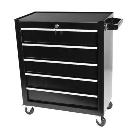 Metal Tool Storage Box (Color: Black)