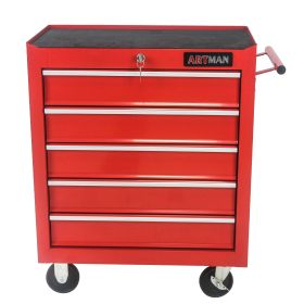 Metal Tool Storage Cart (Color: Red)