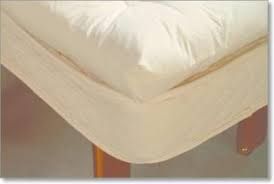 EcoWool Filled Mattress TOPPER Deluxe 2" W/Natural Elastic Straps (size: Full 170 oz/10.5 lbs)